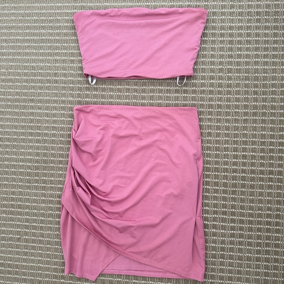 Pink Superdown strapless mini set size S - Picture 5 of 5
